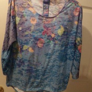 Pretty Poly/Cotton Coldwater Creek Top - M